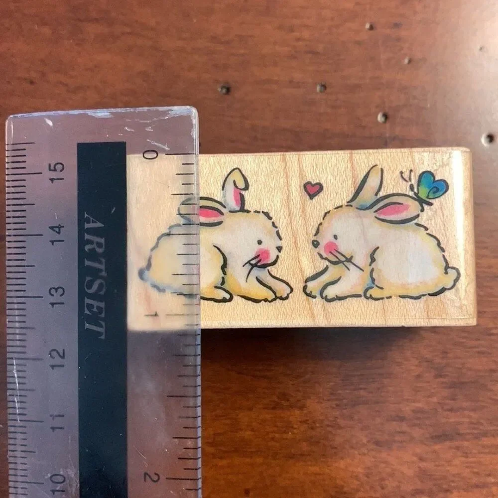 Lot of Rubber Stamp Wooden Mount Animal Collection